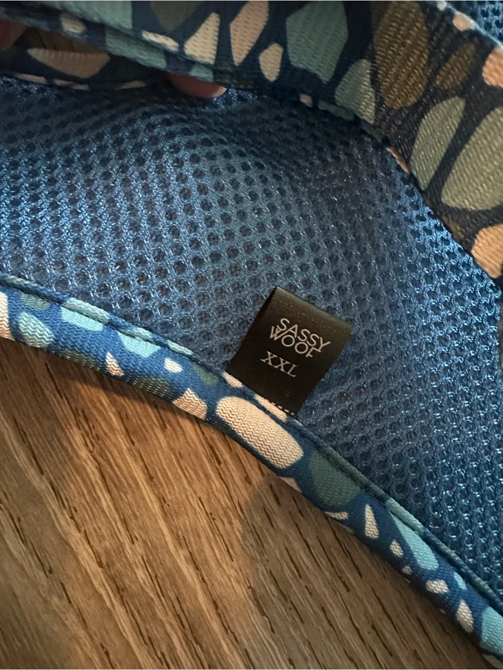 Sassy Woof Blue Mosaic Dog Harness - Comfortable No-Pull Vest XXL